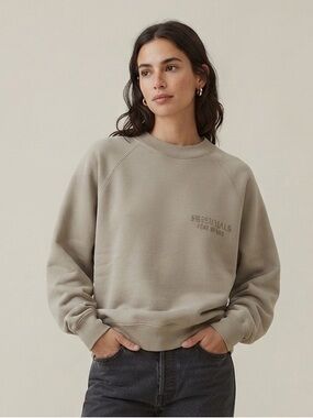 Essential Fear Of God Sz XXS Tan Relaxed Casual Streetwear Sweater